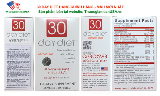 30 Day diet, giảm cân hiệu quả an toàn